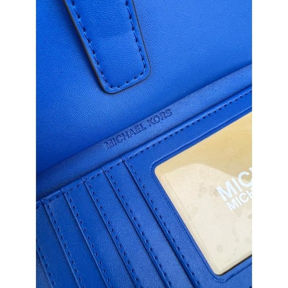 Michael Kors MK Double Zip Wristlet Wallet - Pale Ocean Multi - Picture 8 of 9